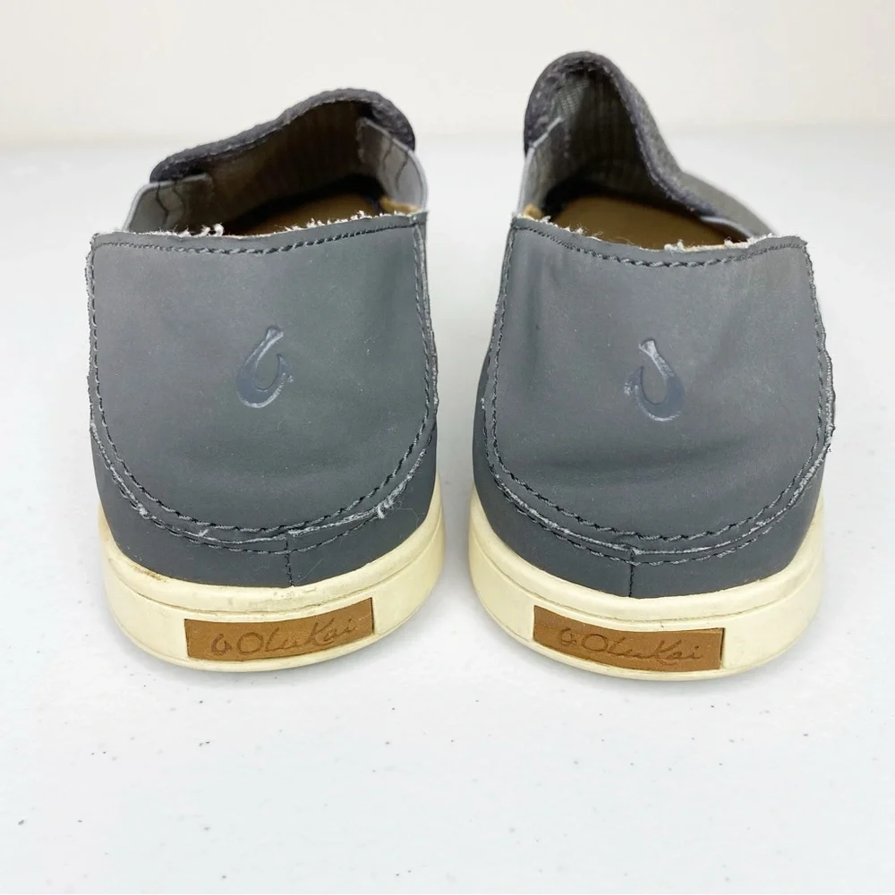 OluKai Pehuea Slip On Sneaker in Pavement Gray Size 7 - Picture 5 of 11